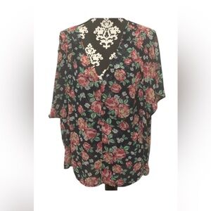 Torrid floral chiffon blouse